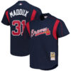 Greg Maddux Atlanta Braves Navy Cooperstown Collection Jersey - All Stitched