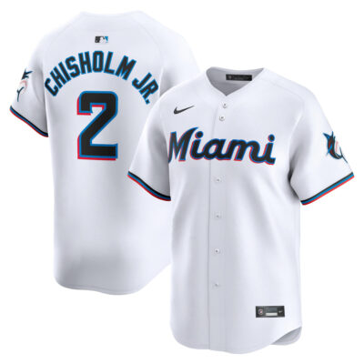 Jazz Chisholm Jr Miami Marlins White Home Limited Jersey - All Stitched