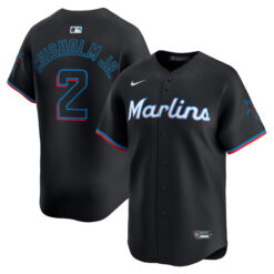 Jazz Chisholm Jr Miami Marlins Black Alternate Limited Jersey - All Stitched