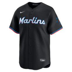 Alternative view of Jazz Chisholm Jr Miami Marlins Black Alternate Limited Jersey - All Stitched
