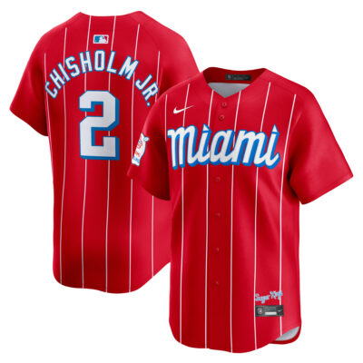 Jazz Chisholm Jr Miami Marlins Red City Connect Limited Jersey - All Stitched