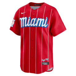 Alternative view of Jazz Chisholm Jr Miami Marlins Red City Connect Limited Jersey - All Stitched