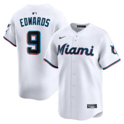 Xavier Edwards Miami Marlins White Home Limited Jersey - All Stitched