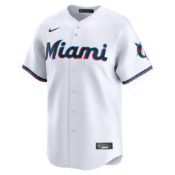 Alternative view of Xavier Edwards Miami Marlins White Home Limited Jersey - All Stitched