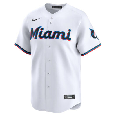 Alternative view of Xavier Edwards Miami Marlins White Home Limited Jersey - All Stitched