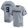 Xavier Edwards Miami Marlins Grey Road Limited Jersey - All Stitched