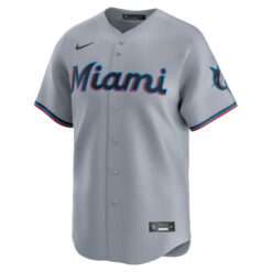 Alternative view of Xavier Edwards Miami Marlins Grey Road Limited Jersey - All Stitched