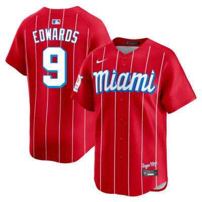 Xavier Edwards Miami Marlins Red City Connect Limited Jersey - All Stitched