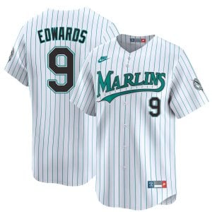 Xavier Edwards Miami Marlins White Cooperstown Limited Jersey - All Stitched