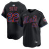 Juan Soto New York Mets Black Alternate Limited Jersey - All Stitched