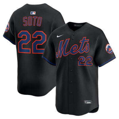 Juan Soto New York Mets Black Alternate Limited Jersey - All Stitched