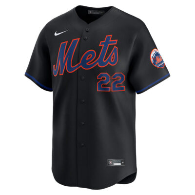 Alternative view of Juan Soto New York Mets Black Alternate Limited Jersey - All Stitched