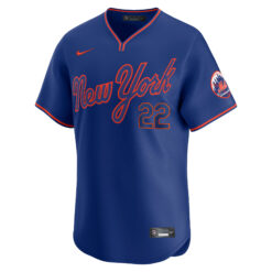 Alternative view of Juan Soto New York Mets Royal Blue Alternate Limited Jersey - All Stitched