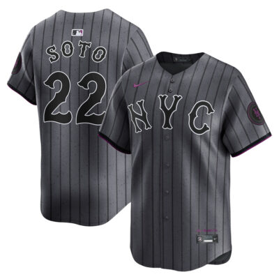 Juan Soto New York Mets Dark Grey City Connect Limited Jersey - All Stitched