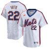 Juan Soto New York Mets White Cooperstown Collection Limited Jersey - All Stitched