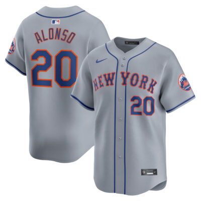 Pete Alonso New York Mets Grey Road Limited Jersey - All Stitched