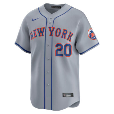 Alternative view of Pete Alonso New York Mets Grey Road Limited Jersey - All Stitched