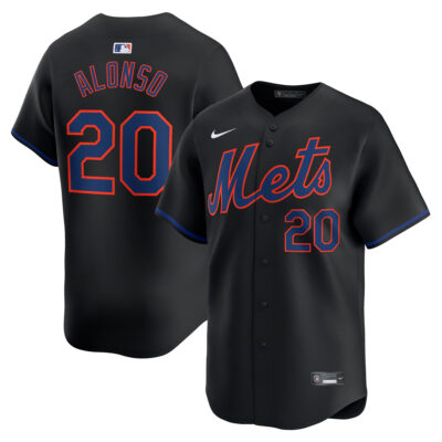 Pete Alonso New York Mets Black Alternate Limited Jersey - All Stitched