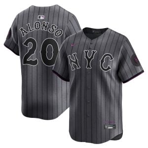 Pete Alonso New York Mets Dark Grey City Connect Limited Jersey - All Stitched