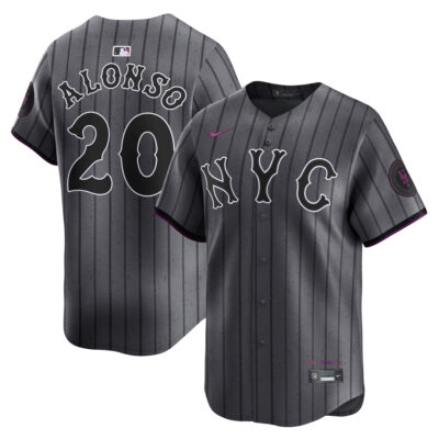 Pete Alonso New York Mets Dark Grey City Connect Limited Jersey - All Stitched