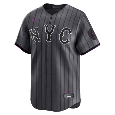 Alternative view of Pete Alonso New York Mets Dark Grey City Connect Limited Jersey - All Stitched