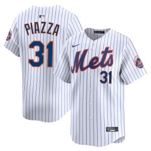 Mike Piazza New York Mets White Home Limited Jersey - All Stitched