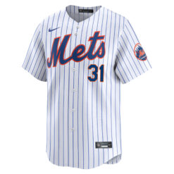 Alternative view of Mike Piazza New York Mets White Home Limited Jersey - All Stitched