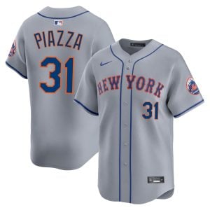 Mike Piazza New York Mets Grey Road Limited Jersey - All Stitched