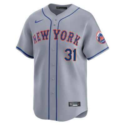 Alternative view of Mike Piazza New York Mets Grey Road Limited Jersey - All Stitched