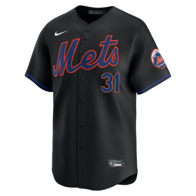 Alternative view of Mike Piazza New York Mets Black Alternate Limited Jersey - All Stitched