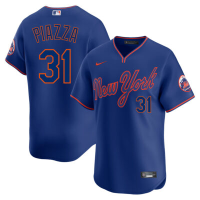 Mike Piazza New York Mets Royal Blue Alternate Limited Jersey - All Stitched