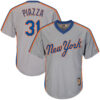 Mike Piazza New York Mets Grey Cooperstown Collection Jersey - All Stitched