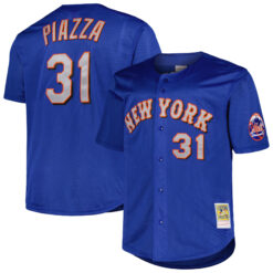 Mike Piazza New York Mets Blue Cooperstown Collection Jersey - All Stitched