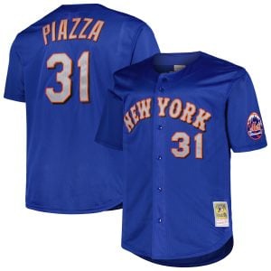 Mike Piazza New York Mets Blue Cooperstown Collection Jersey - All Stitched