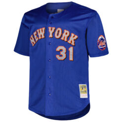 Alternative view of Mike Piazza New York Mets Blue Cooperstown Collection Jersey - All Stitched