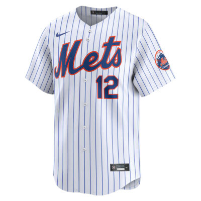 Alternative view of Francisco Lindor New York Mets White Home Limited Jersey - All Stitched