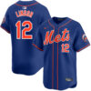 Francisco Lindor New York Mets Royal Blue Alternate Limited Jersey - All Stitched
