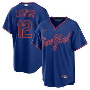 Francisco Lindor New York Mets Royal Blue Alternate Limited Jersey - All Stitched