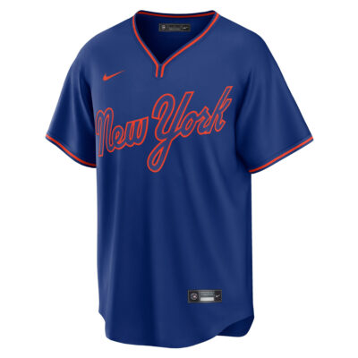 Alternative view of Francisco Lindor New York Mets Royal Blue Alternate Limited Jersey - All Stitched