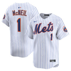 Jeff McNeil New York Mets White Home Limited Jersey - All Stitched