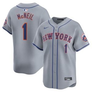 Jeff McNeil New York Mets Grey Road Limited Jersey - All Stitched