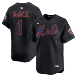 Jeff McNeil New York Mets Black Alternate Limited Jersey - All Stitched