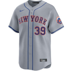 Alternative view of Edwin Diaz New York Mets Grey Road Limited Jersey - All Stitched