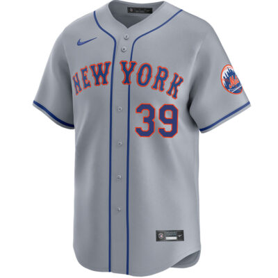 Alternative view of Edwin Diaz New York Mets Grey Road Limited Jersey - All Stitched