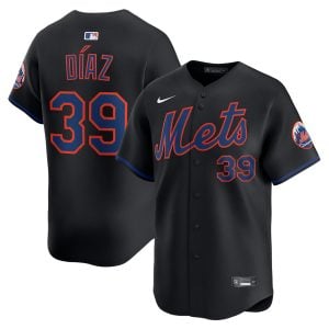Edwin Diaz New York Mets Black Alternate Limited Jersey - All Stitched