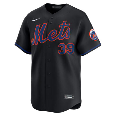 Alternative view of Edwin Diaz New York Mets Black Alternate Limited Jersey - All Stitched