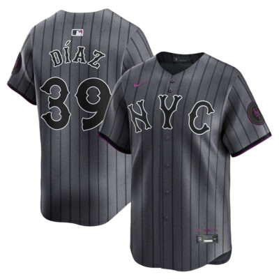 Edwin Diaz New York Mets Dark Grey City Connect Limited Jersey - All Stitched