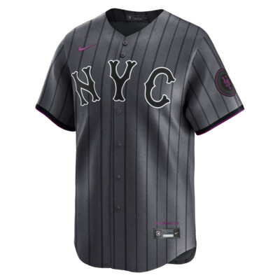 Alternative view of Edwin Diaz New York Mets Dark Grey City Connect Limited Jersey - All Stitched