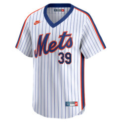 Alternative view of Edwin Diaz New York Mets White Cooperstown Collection Limited Jersey - All Stitched