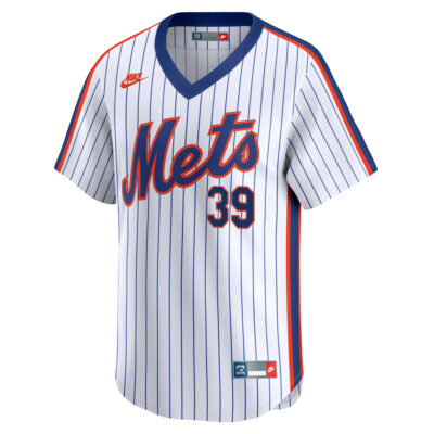 Alternative view of Edwin Diaz New York Mets White Cooperstown Collection Limited Jersey - All Stitched